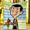 Плед с принтом из сериала «Мистер Бин». Идеально подходит для дивана, кровати, путешествий, использования на открытом воздухе. Можно стирать в машине. Уютный, прочный.