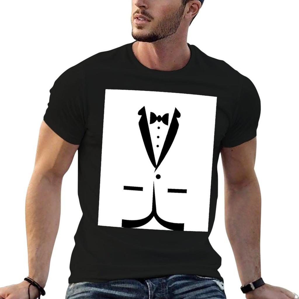 Футболка TUXEDO с бабочкой Большого размера Повседневная футболка