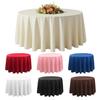 Round Polyester Tablecloth Elegant Solid Color Fabric Table Cloth Decorative Table Cover for Parties Weddings 71" -118