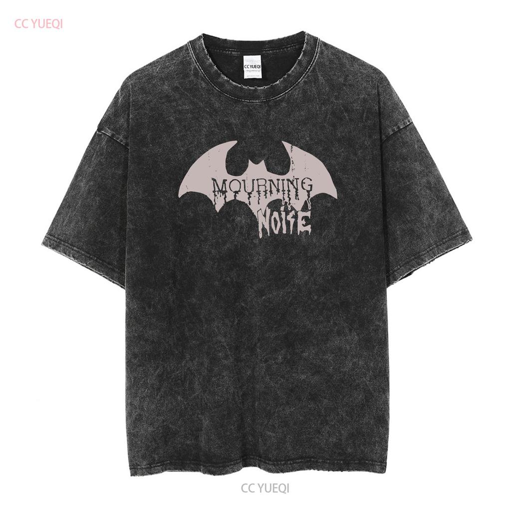 Mourning Noise Black T Shirt vintage Washed Stretched Slightly Stylish streetwear Casual designer clothes Comfortable fashion