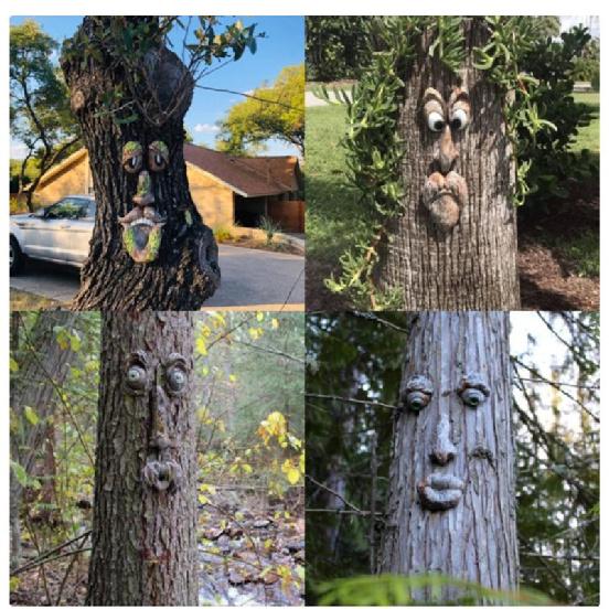 New tree face and tree monster Easter decorations, outdoor garden creative props, original design