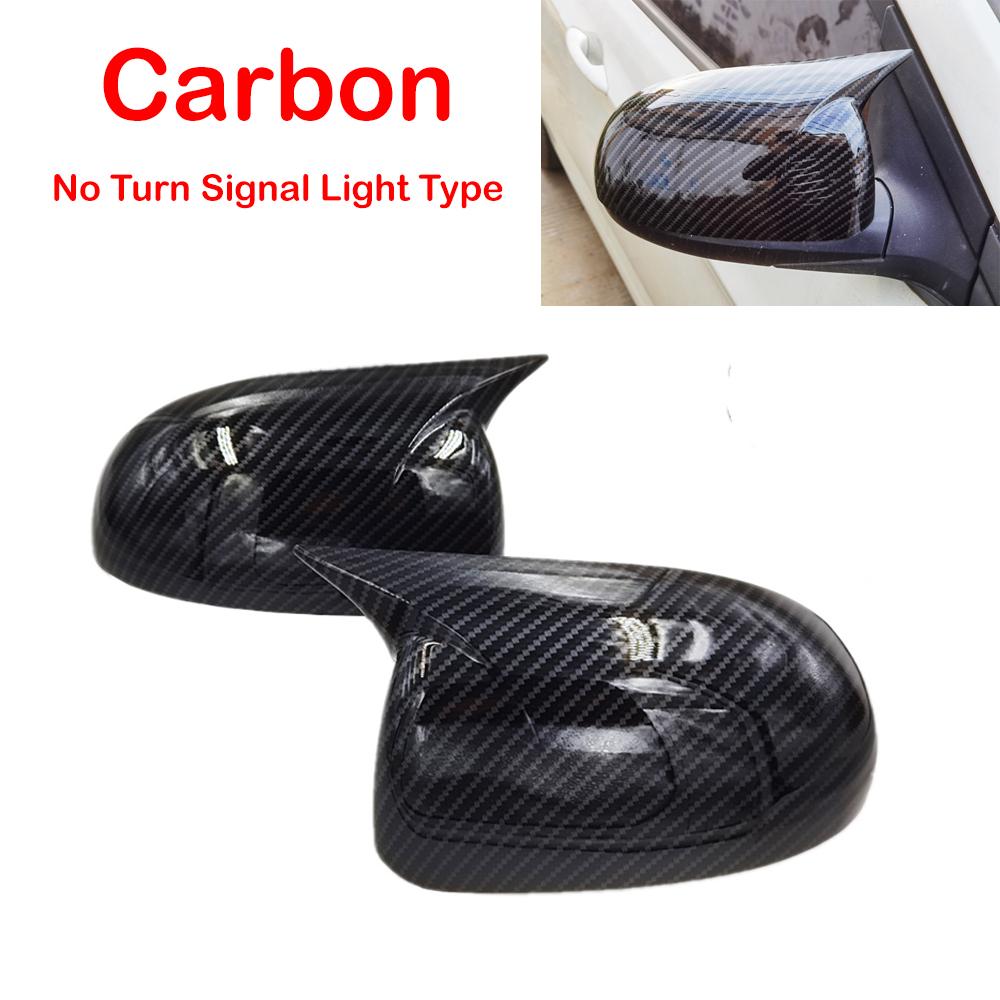 For Hyundai I20 2008-2014 Car Rearview Side Mirror Cover Wing Cap Sticker Exterior Door Rear View Case Trim Carbon Fiber Look