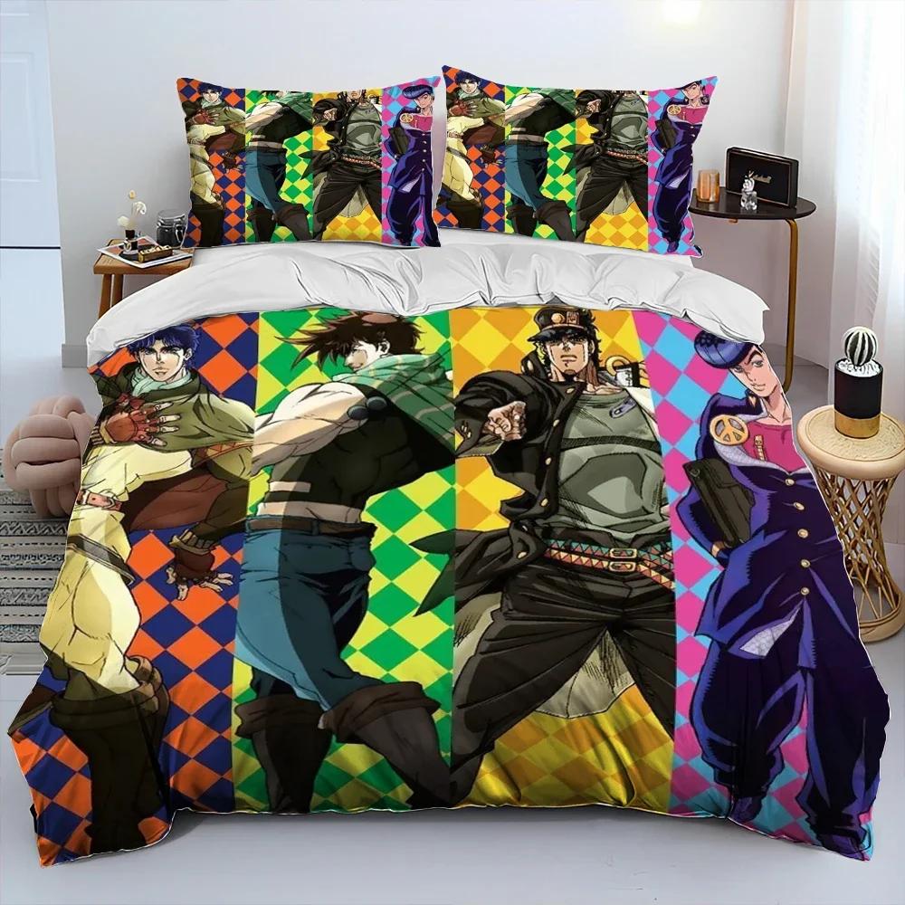 Аниме JoJo's Bizarre Adventure Уютное одеяло Пододеяльник Наволочка Комплект постельного белья Декор детской комнаты Домашний текстиль