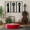 3 Pcs/Set Metal Wall Art - Decorative Musical Instrument Sculptures for Music-Themed Decoration
