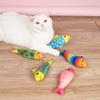 Интерактивная игрушка из кошачьей мяты с кошачьей травой внутри, усиливает связь, предотвращает повреждение мебели, форма рыбы, устойчива к укусам, рельефные игрушки для кошек