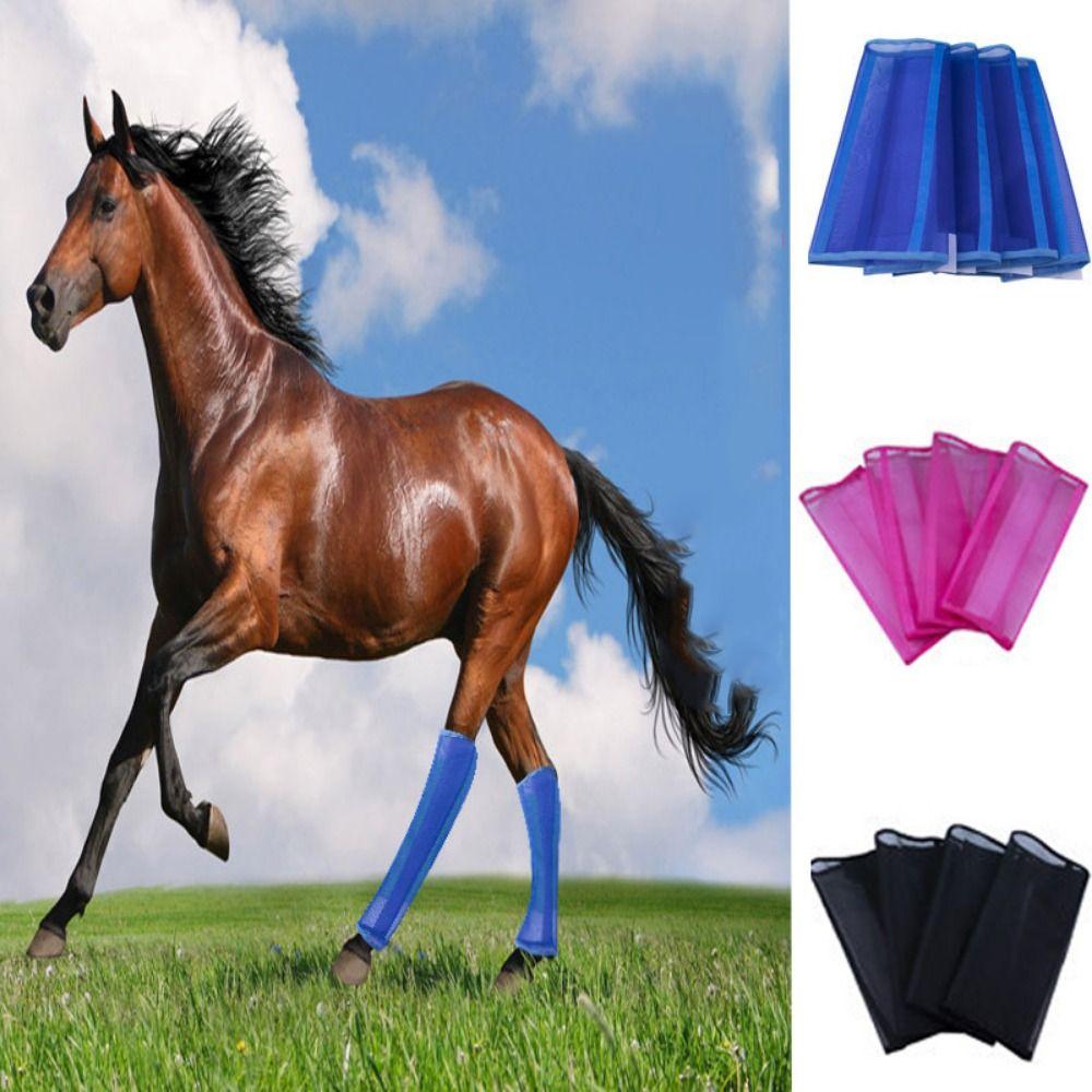 4pcs/set Colorful Horse Protective Gear Breathable Horse Boots Horse Leg Guards Protective Gear