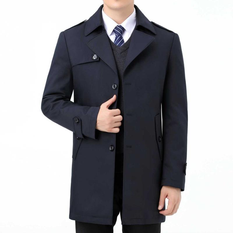 Зимний новый пуховик мужской съемный пуховик ветровка средней длины костюм воротник теплое пальто среднего возраста