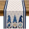 Hanukkah Gnome Table Runner Chanukah Menorah Star of David Table Decor Je Holiday Party Kitchen Dining Home Decorations