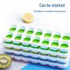14-Grid Silicone Ice Cube Tray with Soft Bottom and Lid for Easy Release