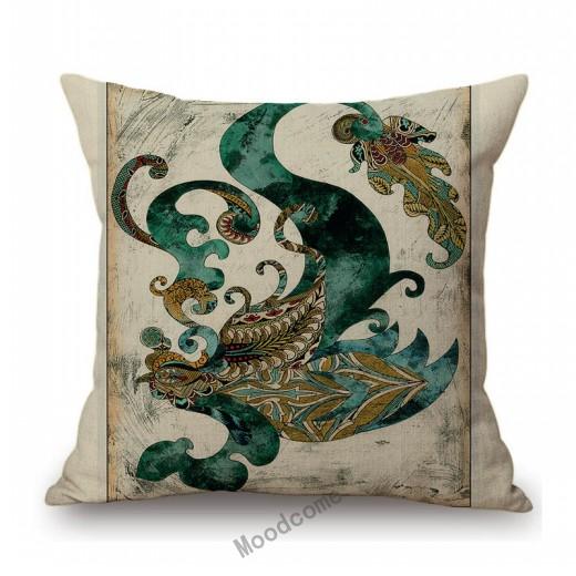 Flamingo Bird Parrots Hand Drawing Illustration Art Cotton Linen Sofa Throw Pillow Case Home Decoration Car Seat Cushion Cover