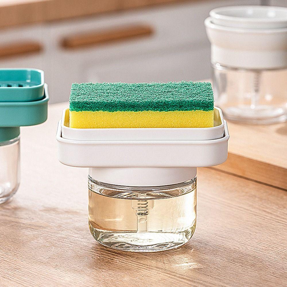 280ML Scrubbing Liquid Detergent Dispenser Pump Design Press Type Soap Box  Kitchen Tool