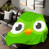 Мультяшное милое одеяло Duolingo Для дивана, офиса, кровати, самолета, путешествий, сна, чтения, отдыха, кемпинга, мягкое и теплое