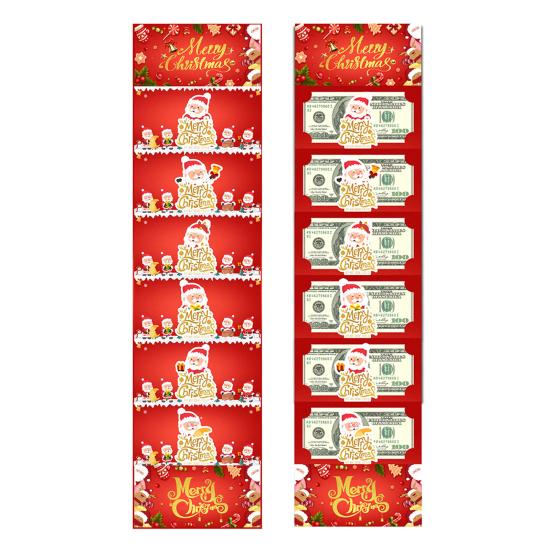 Рождественские конверты для денежных подарков 6 отделений Сюрприз Рождественский конверт для денег для наличных DIY Праздничные денежные подарки Держатель для карт Наполнители для чулок для семьи