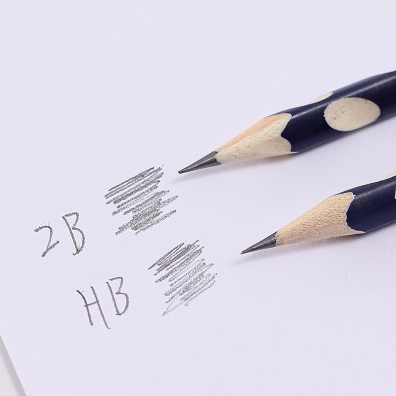 30 шт. деревянных карандашей 2B с отверстием, треугольная ручка, стержень, инструмент для коррекции, канцелярские принадлежности для студентов