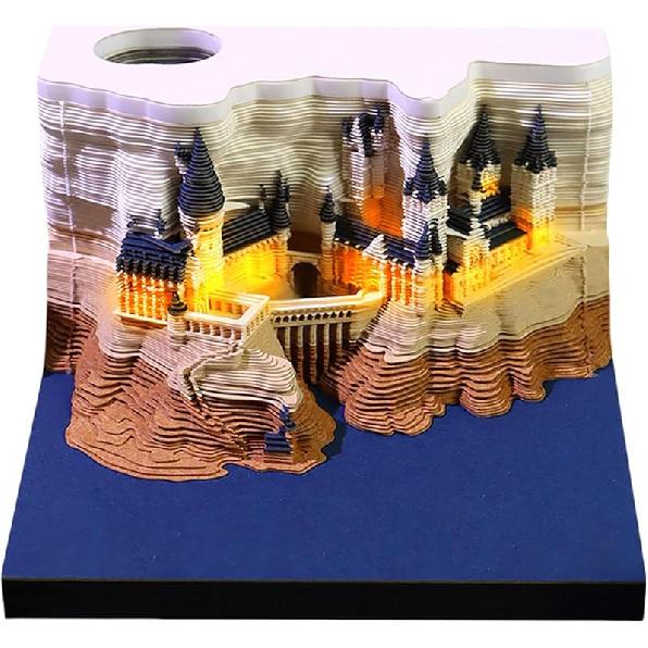 3D Calendar 2026, Timepiece Calendar 2026 with Memo Pad Notepad, Creative Weekly Planner Desk Decoration, Tear-Away 3D Artsy Pads, New Year Gift for