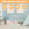 New Wood Baby Shower Storage Basket Baby Toys Storage Crate with Handle Decorative Baby Clothes Crate Box for Clothes Shoes Toys