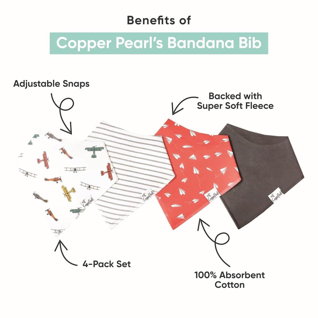 Набор из 6 нагрудников-бандан Copper Pearl Water Quick Stylish Bib Bandana Sunny [Copper Pearl] Bib, Absorbing, Drying, Set, Bib,