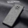 POZZO Phone Case for Huawei Mate 30, Shockproof Full Lens Protection Soft, Simple Luxury Outer Case, Leather Covern, Black