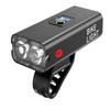 Bike Headlight USB Charging Power Display Lightweight Bike Front Light for Outdoor Cycling