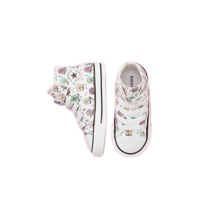 Converse Chuck Taylor All Star High Easy-On TD Friendly Floral  Baby Sneakers White Pixel-Purple 771601C