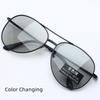 Smart Photochromic Sunglasses Men Women Polarized UV Protection Square Metal Frame Day Night Dual Use Driving Fishing Eyewear