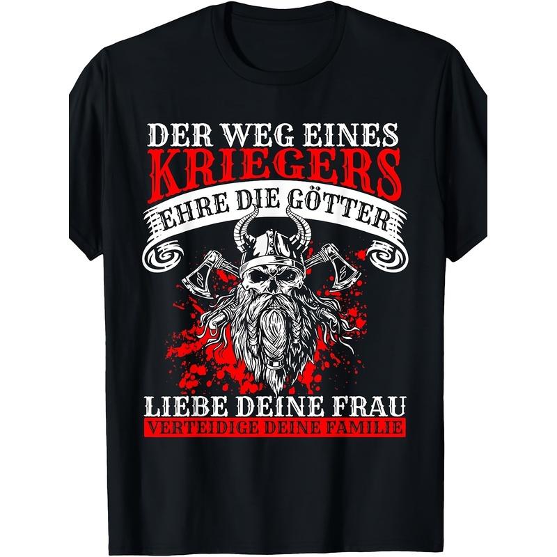 Men'S Viking Vikings Warrior Saying Gods Woman Wife T-Shirt, Black Solid Black T-Shirt Men Stylish Perfect for Home|Outdoor|Work|Gifting