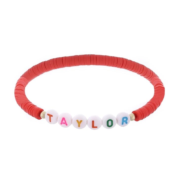12 шт. браслеты Taylors Swiftie ювелирные изделия стрейч браслеты дружбы из бисера богемные глиняные бусины с буквами браслет ювелирные изделия