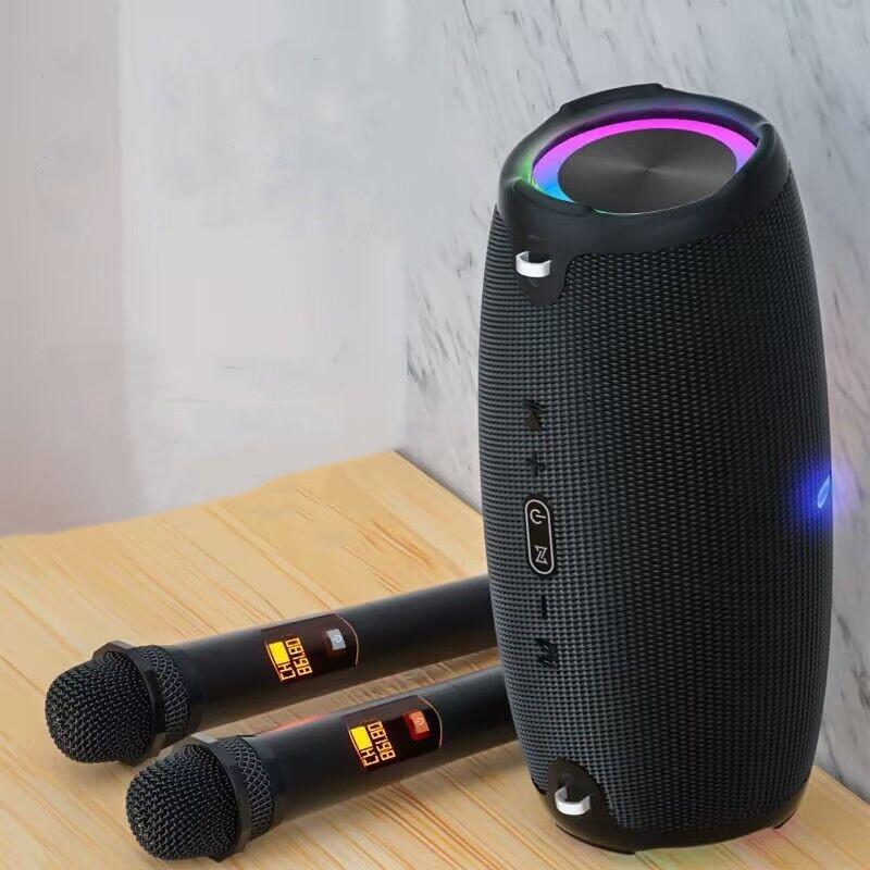 60W New High-power Portable Bluetooth Speaker Wireless Microphone 360 Stereo AUX External Sound TF Hands-free Call Subwoofer