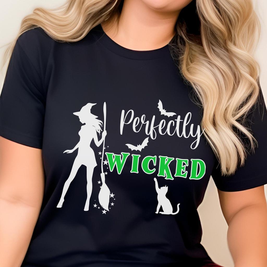Perfectly Wicked Witch T-Shirt, Spooky Season Tee