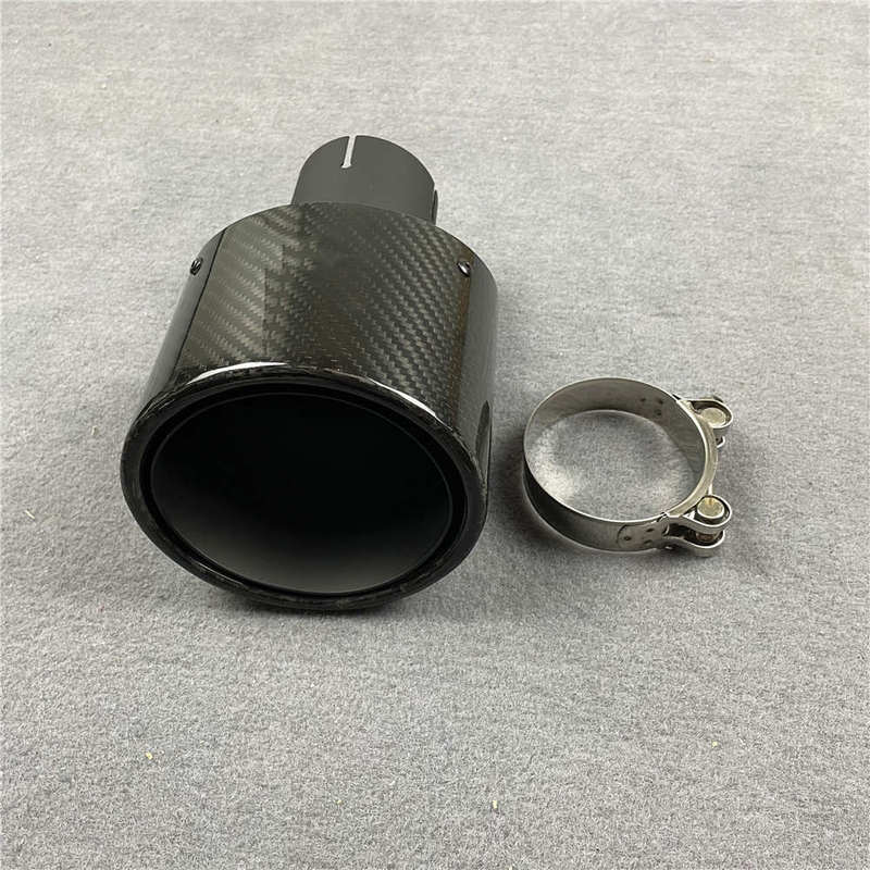 Exhaust Pipe Muffler Tip Out 105*130mm Car Universal Exhaust System Accessories Glossy Black Nozzles Tailpipe