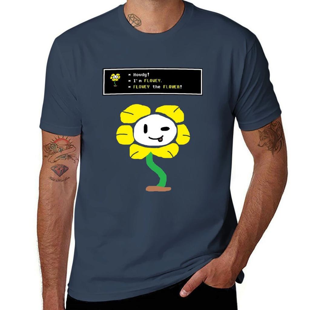 Футболка Undertale Flowey, футболка на заказ, аниме-одежда, свободные футболки, мужские забавные футболки