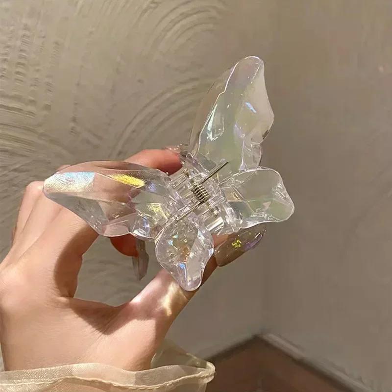 Летняя женская мода русалка кристалл бабочка заколка для волос чувство роскоши элегантный дизайн женская мода изысканные подарки на день рождения