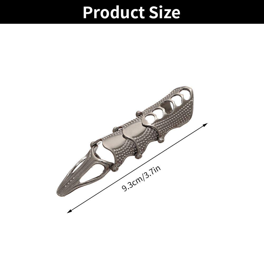 Металлический костяшка пальца Хэллоуин кольцо коготь панк кольца сустав броня рок свиток
