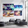 Nordic Abstract граффити Aurora Art Poster брызги чернил масляная живопись гостиная офис коридор украшение дома фрески без рамки