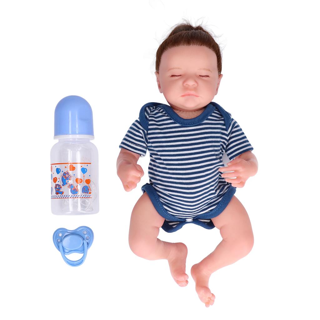 12 Inch Silicone Doll Lifelike Eye Closed Emulational Newborn Baby Dolls Washable WaterproofBaby