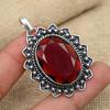 Красный гранат драгоценный камень 925 твердый серебро ручной работы дизайнерский ювелирный кулон для женщин