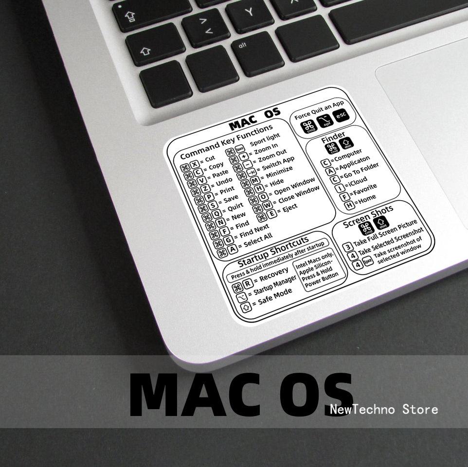 Наклейки со значками горячих клавиш для Word Excel Windows/MAC/OS Графика букв Защитная наклейка для ноутбука
