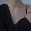Butterfly Fairy Pearl Necklace Female Light Luxury Cold Wind Diamond Collarbone Chain Birthday Gift for Girlfriend