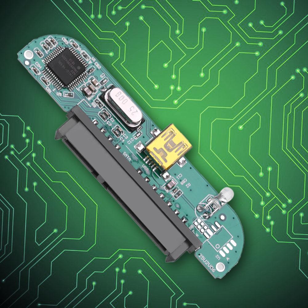 Адаптер жесткого диска 2,5'' USB 2.0 to SATA 7 + 15-контактный конвертер для 2,5-дюймового жесткого диска SSD, совместимый с ноутбуком, настольным ПК, компьютером
