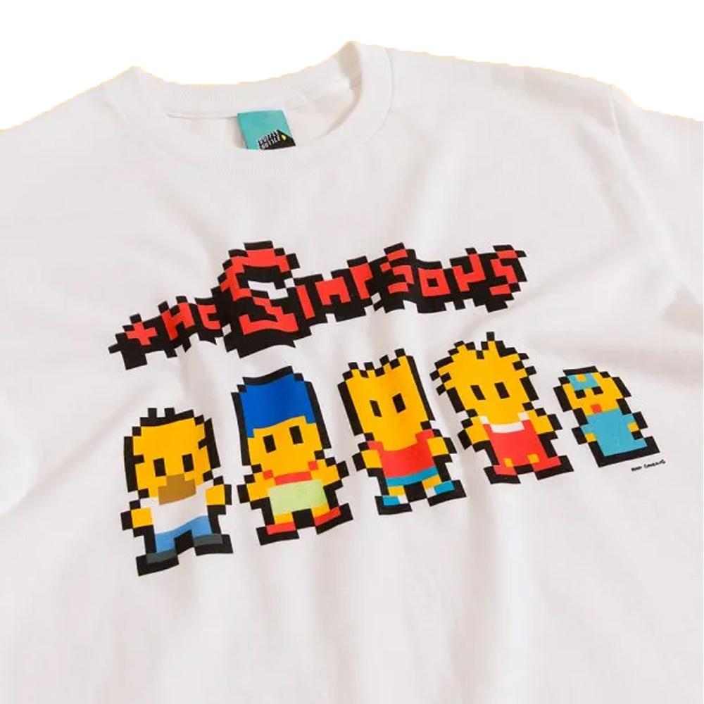 The Simpsons Unisex Adult Pixel Artwork T-Shirt