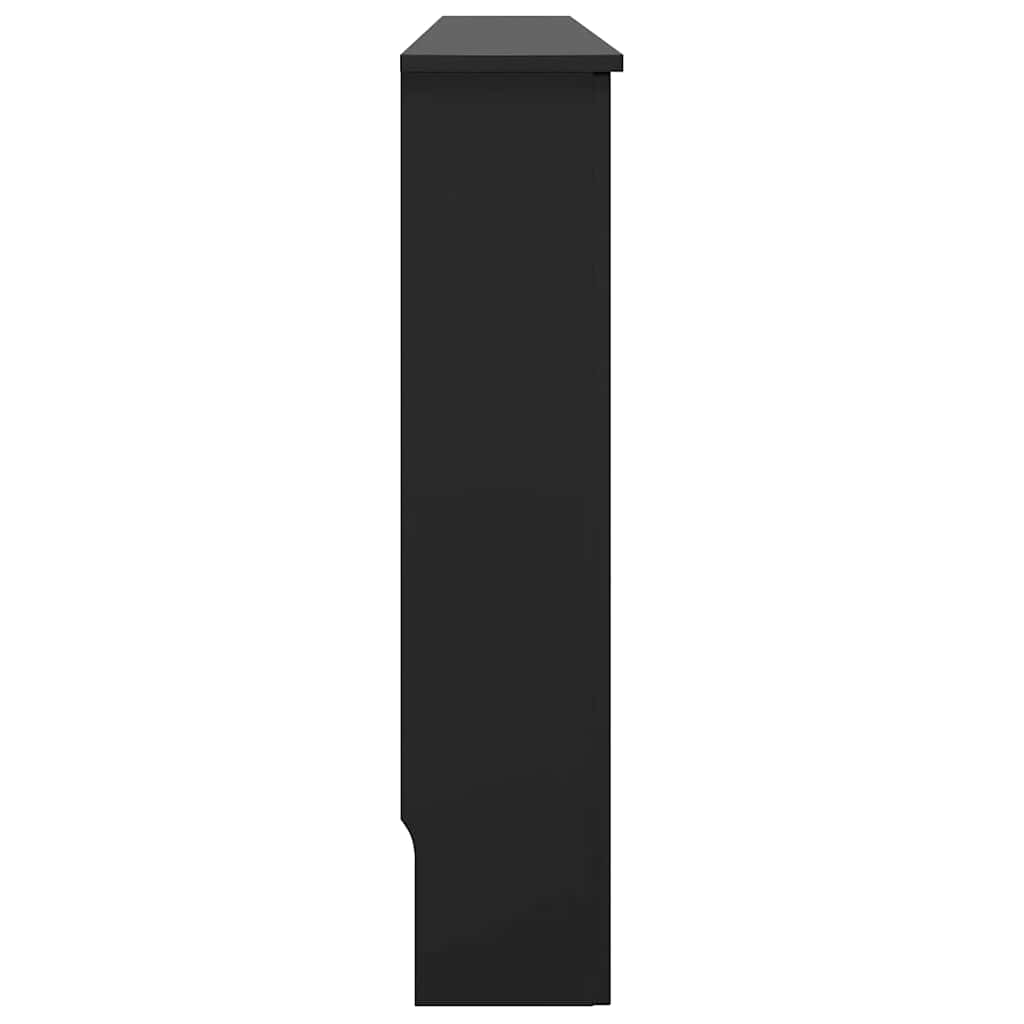 Radiator Cover Black 112 x 19 x 81.5 cm MDF