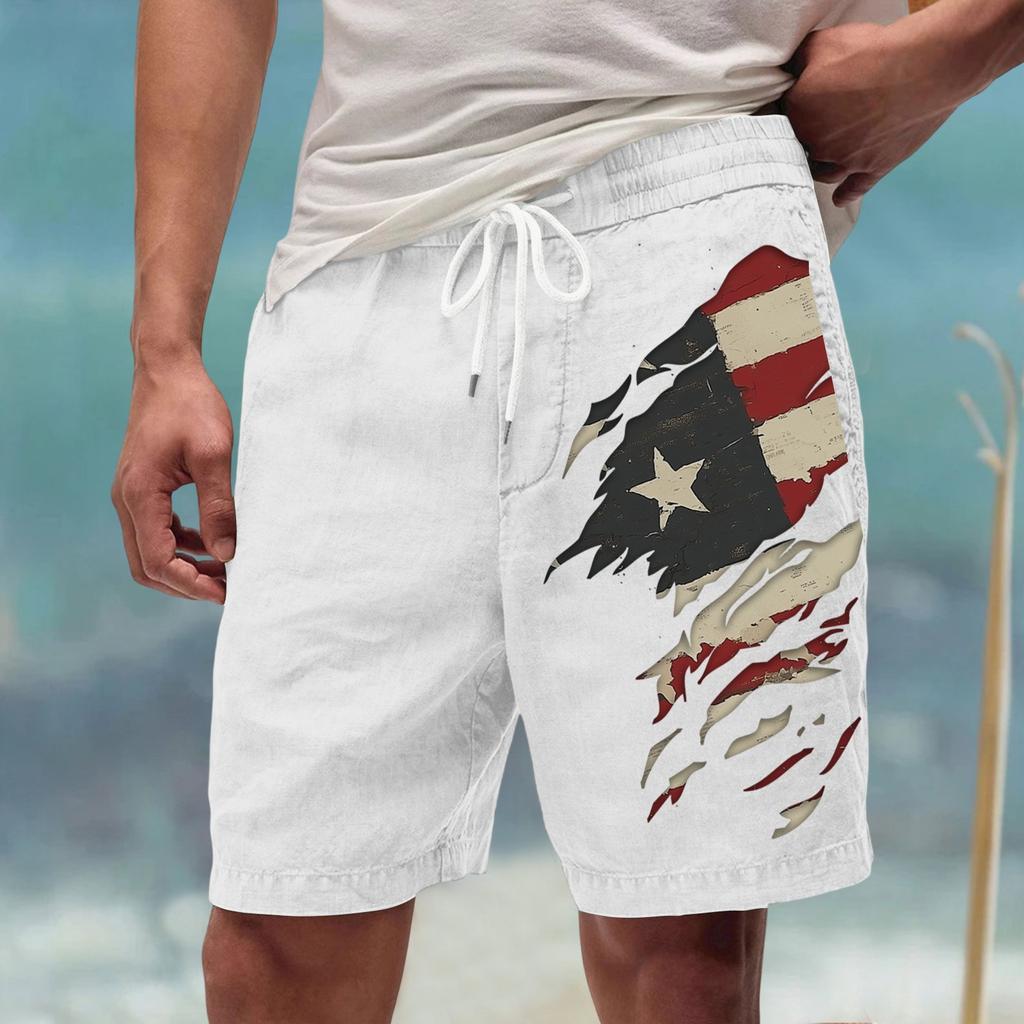 Мужские летние большие повседневные свободные спортивные брюки пляжные шорты