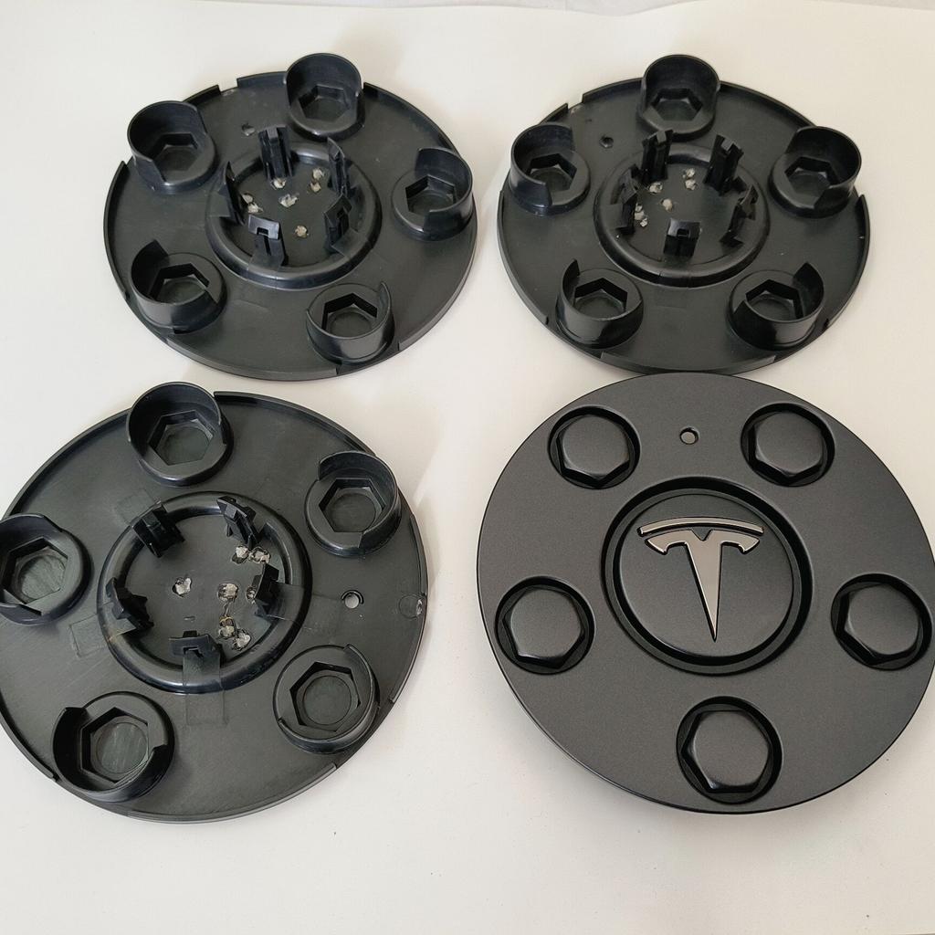 QPPU3 4PCS For Tesla 2024 Model 3+ Highland 2024 Wheel Center Hubcaps 18 Inch Wheel Center Hub Cap Non-destructive Installation