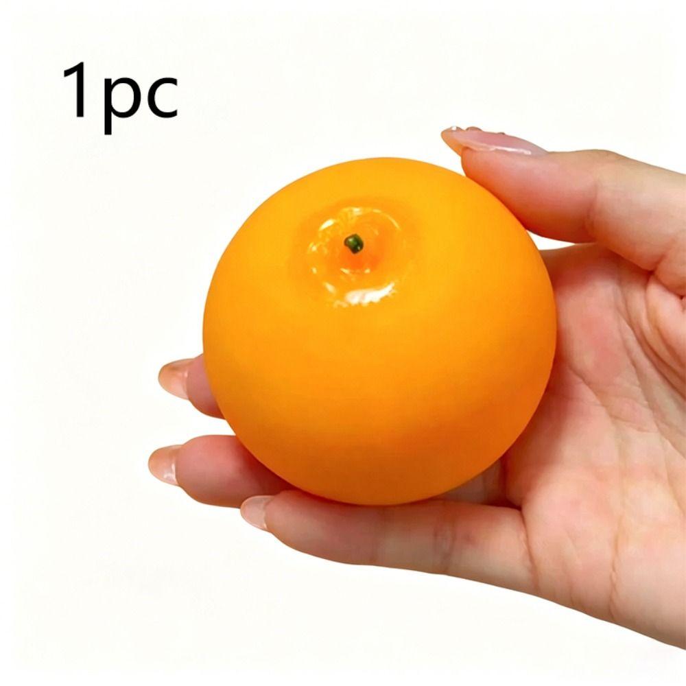 Simulated Orange Squeezable Stress Ball Crunchy Sound Squeeze Ball New Fidget Toys Stress Relief
