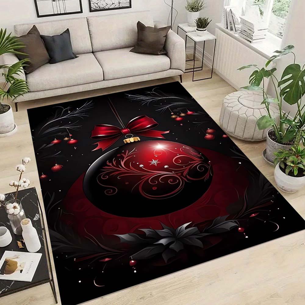 1pc Red Light Ball Area Rug, Slip-Resistant, Easy-Clean, Stain-Resistant, Perfect for Cozy Living Rooms, Bedrooms, Kitchens, Offices, and Ho
