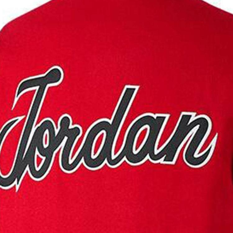 Air Jordan Splicing Design Six Crowns Printing Baseball Jacket Asia Sizing 'Red' Men's BQ5166-657