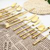 1 PCS Mirror Vintage Gold Flatware Cutlery Set 304 Stainless Steel Dinnerware Set Tableware Home Knife Fork Teaspoons Silverware Set