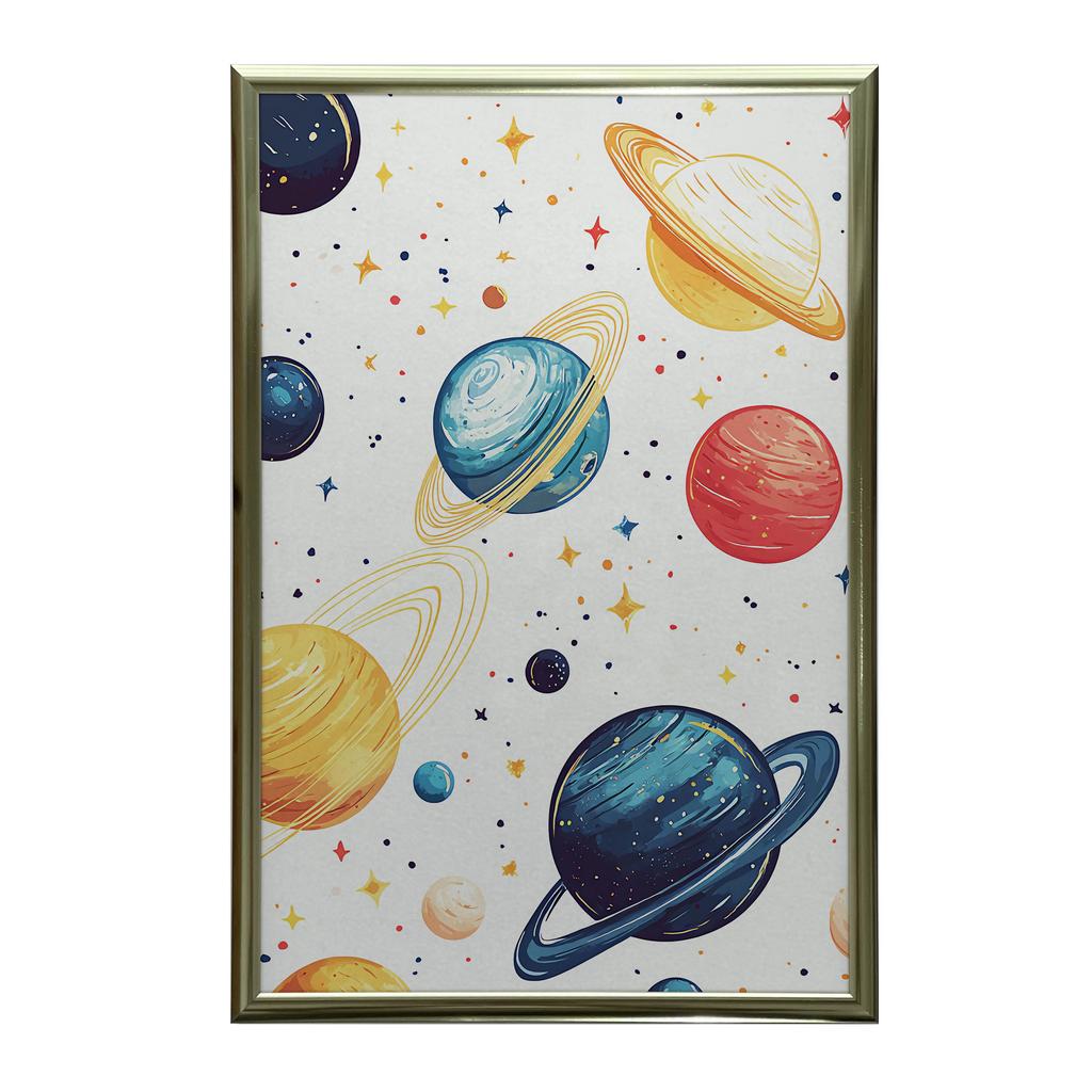 Plakat Kosmiczna Harmonia Plakat Kosmiczna Harmonia, 40X50 Cm, Rama Aluminiowa Czarna, Papier Matowy 230 Gsm