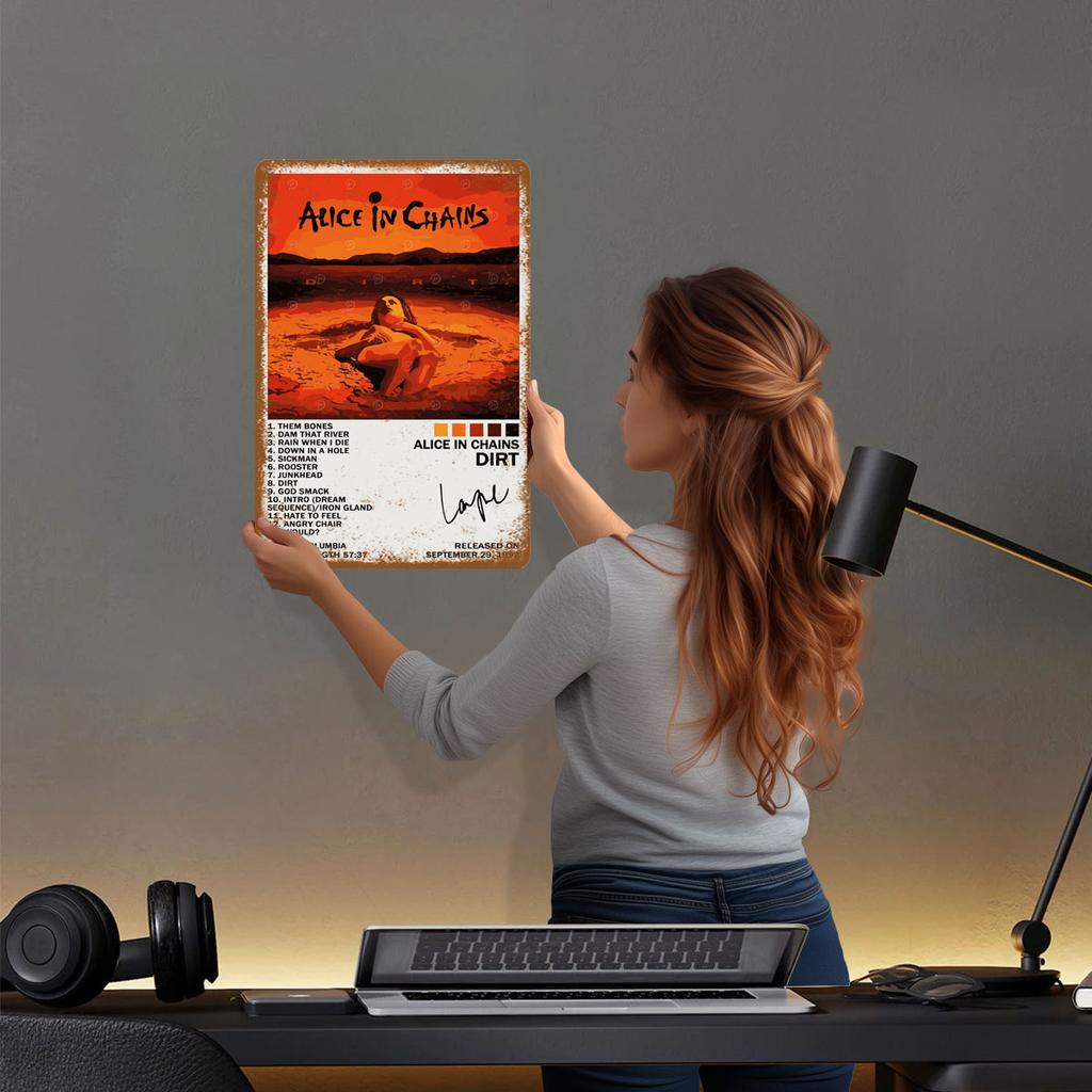 Alice In Chains - Dirt Album Cover Tinplate Signs Music Poster Decoration Living Room Decor Bar Things for Room Design Art Mural