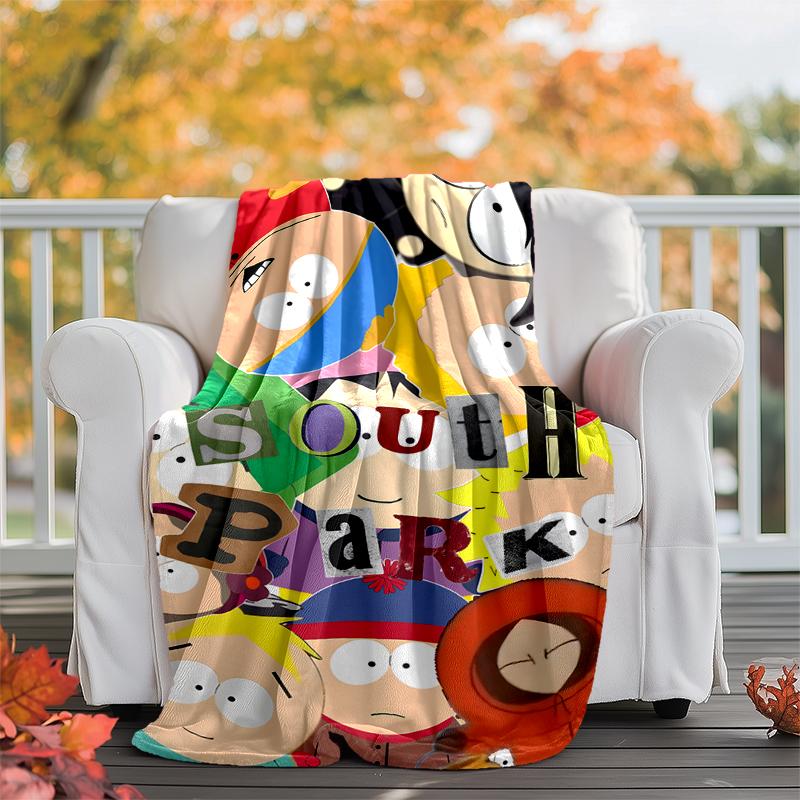 South Park Flannel Blanket Soft Warm All-Season Throw, Design for Camping, Car Travel, Hiking Sofa, Bed, Office Perfect Gift for Parties